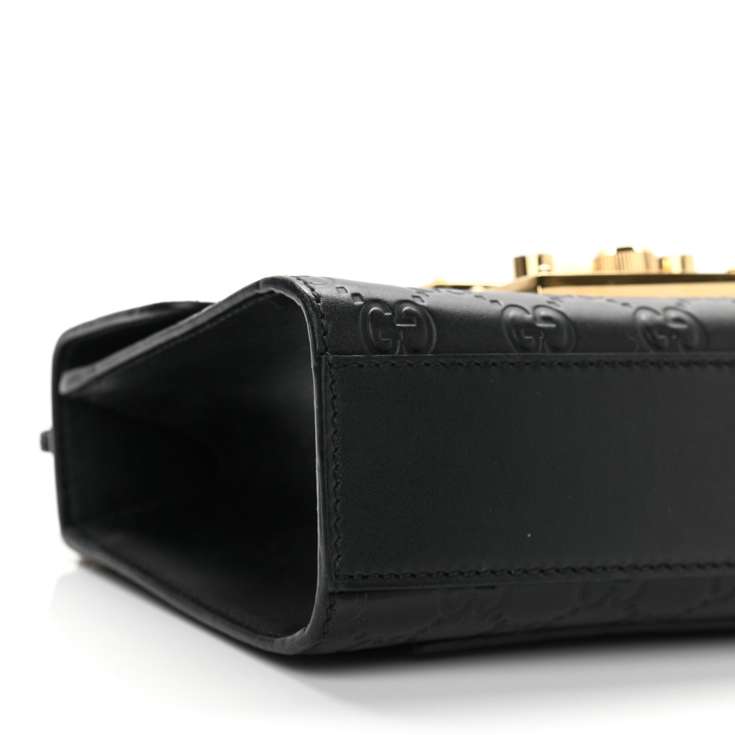 Guccissima Small Padlock Shoulder Bag Black