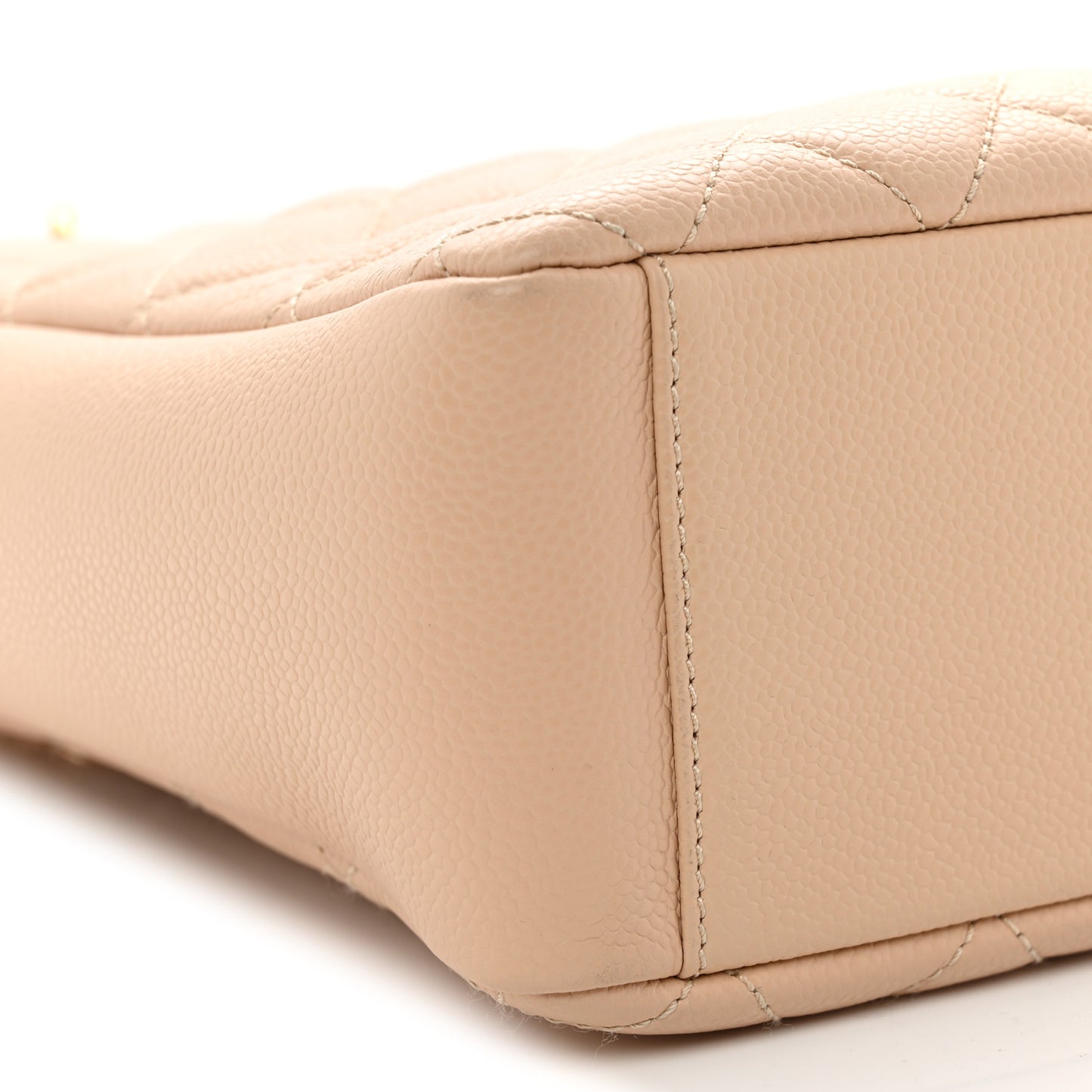Caviar Quilted Petit Shopping Tote PST Beige Clair