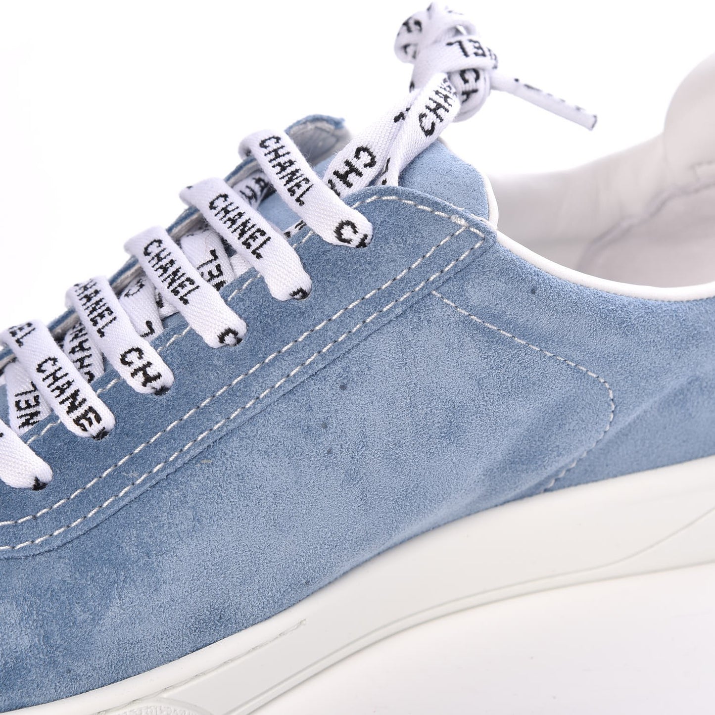 Suede Calfskin Sneakers 41 Sky Blue