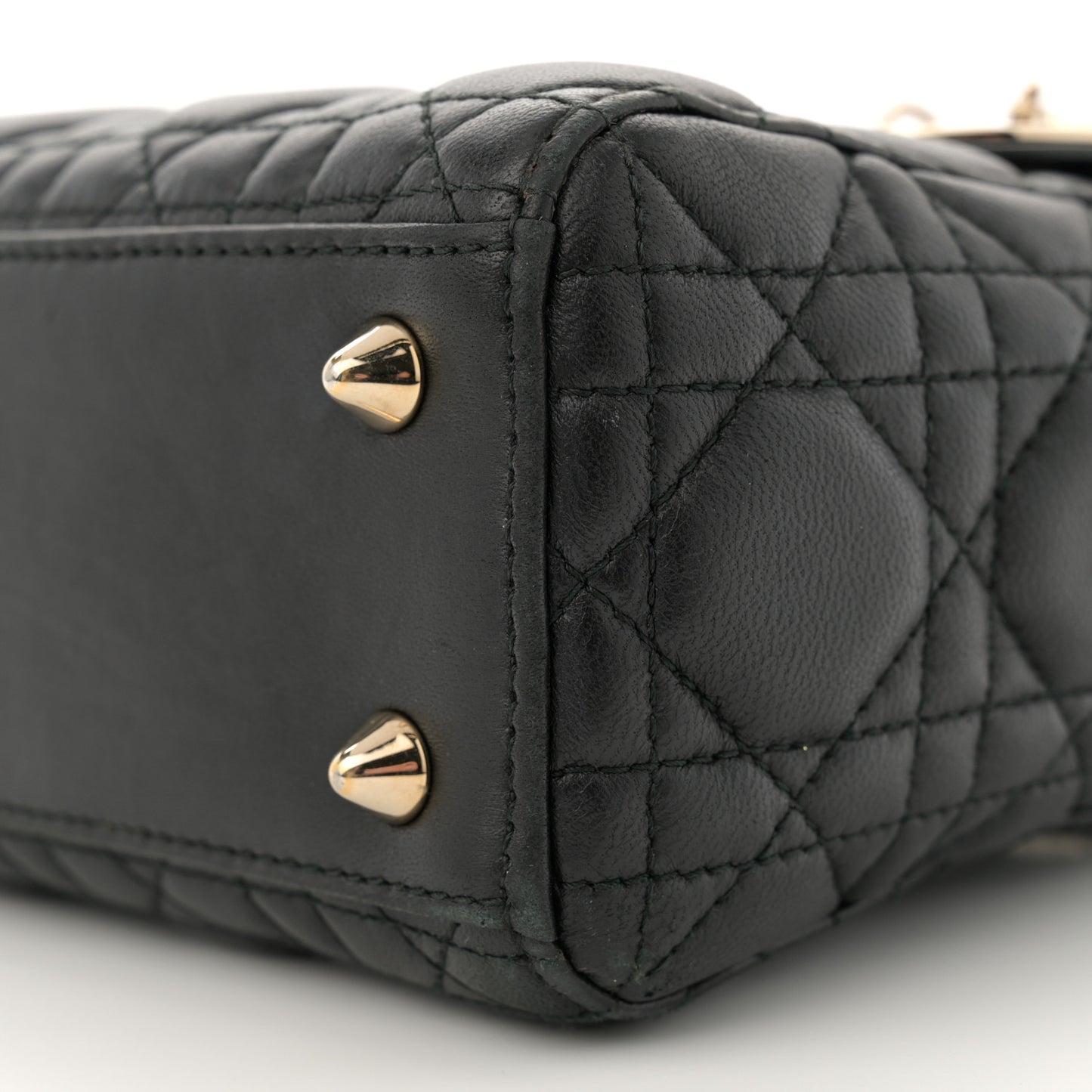 Lambskin Cannage Small Lucky Badges My Lady Dior Black