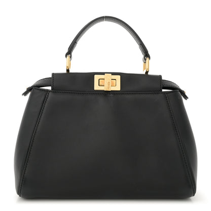 Fendi Nappa Mini Peekaboo Iconic Satchel Black 1 of 15