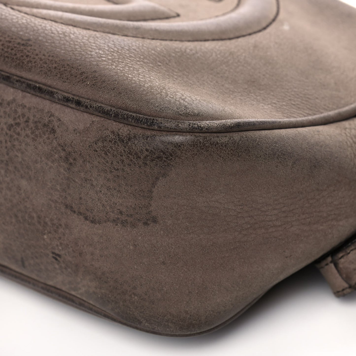 Vitello Range Small Soho Disco Bag Grey Field