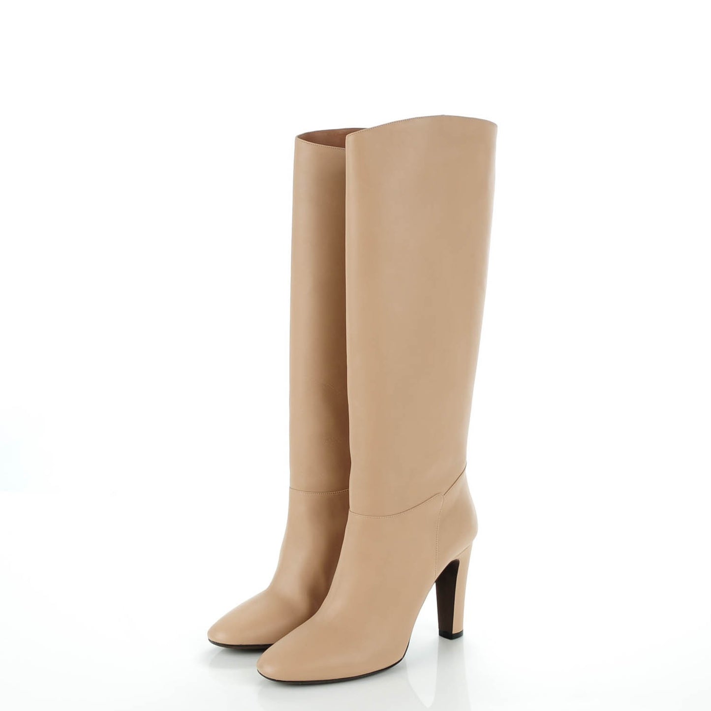 Calfskin Knee High 95mm Boots 41 Nude