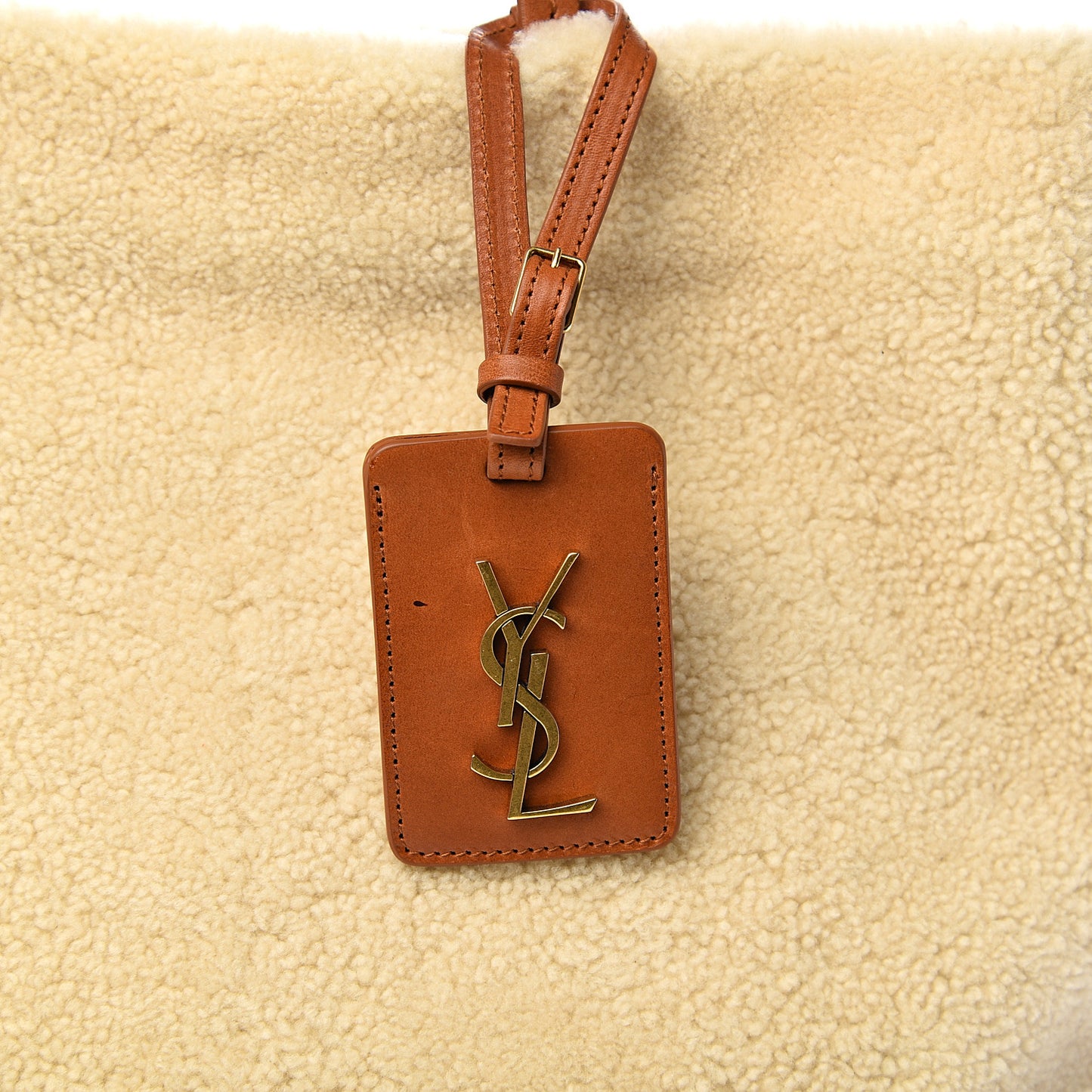 Shearling East West Tote Natural