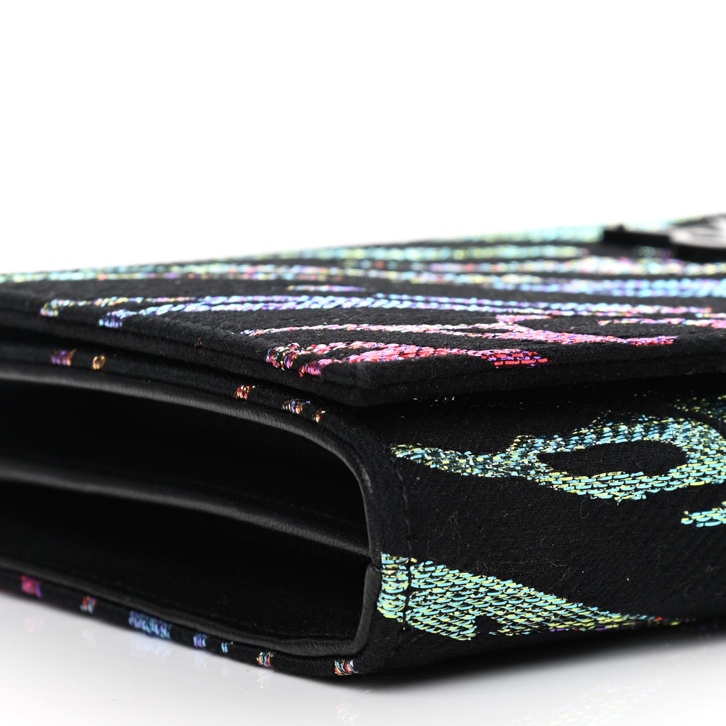 Tiger Burnout Monogram Chain Wallet Multicolor