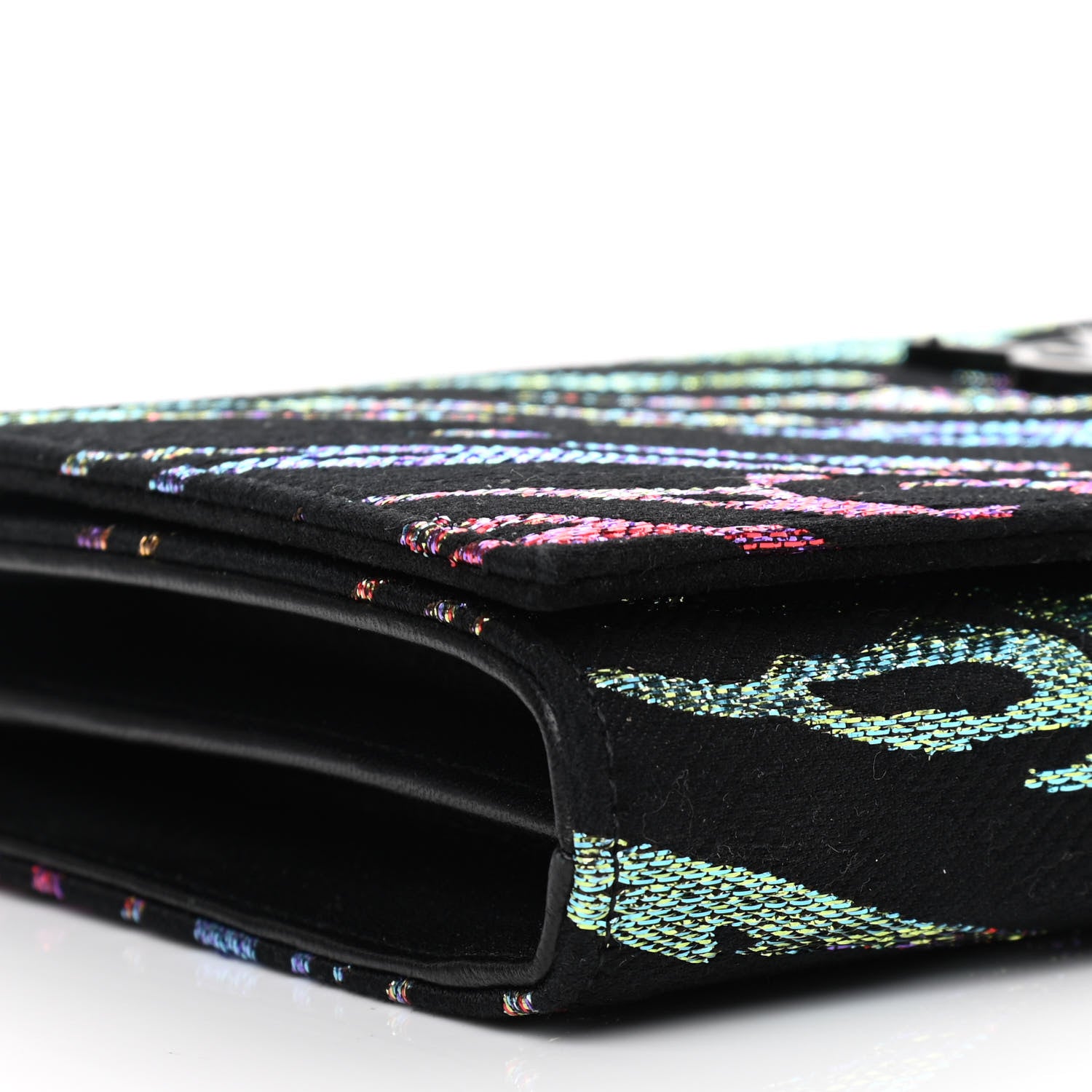 Saint Laurent Tiger Burnout Monogram Chain Wallet Multicolor 10 of 12