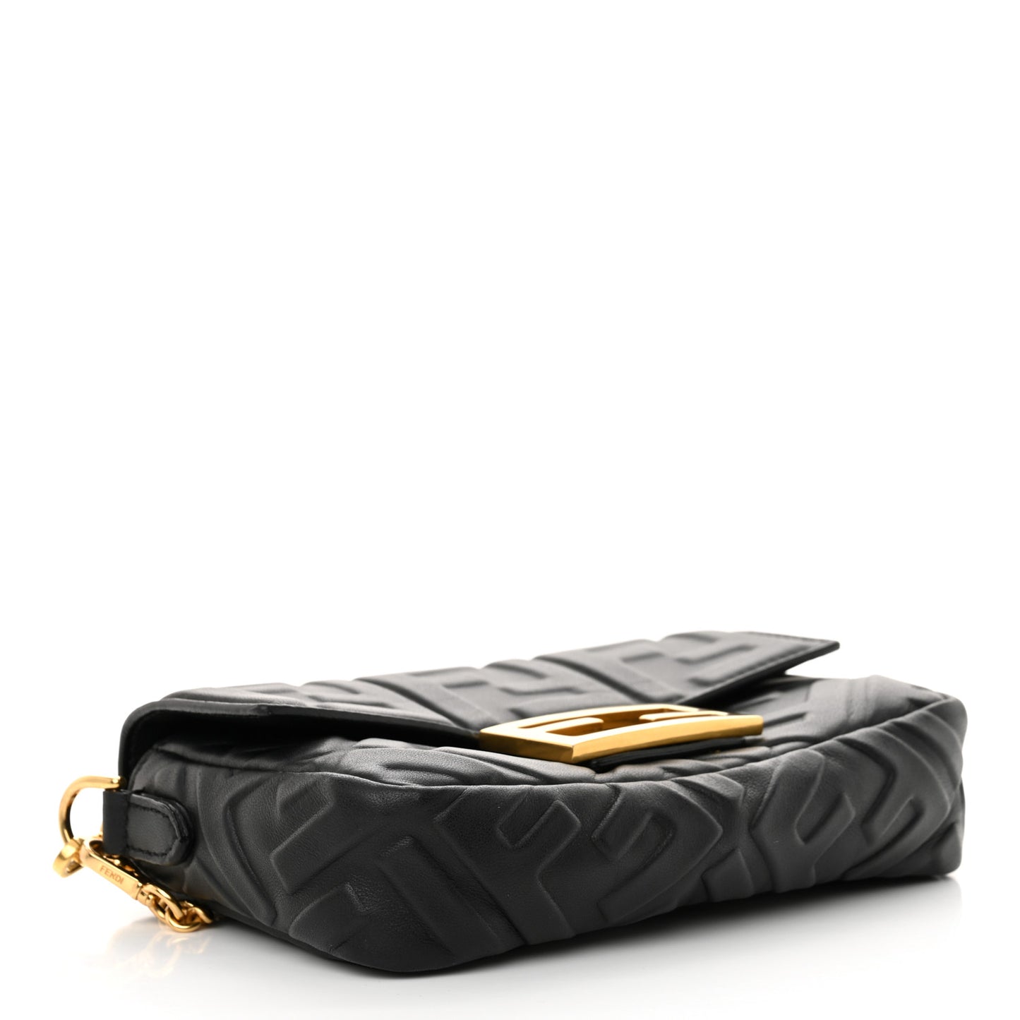 Nappa FF 1974 Embossed Mini Baguette Black