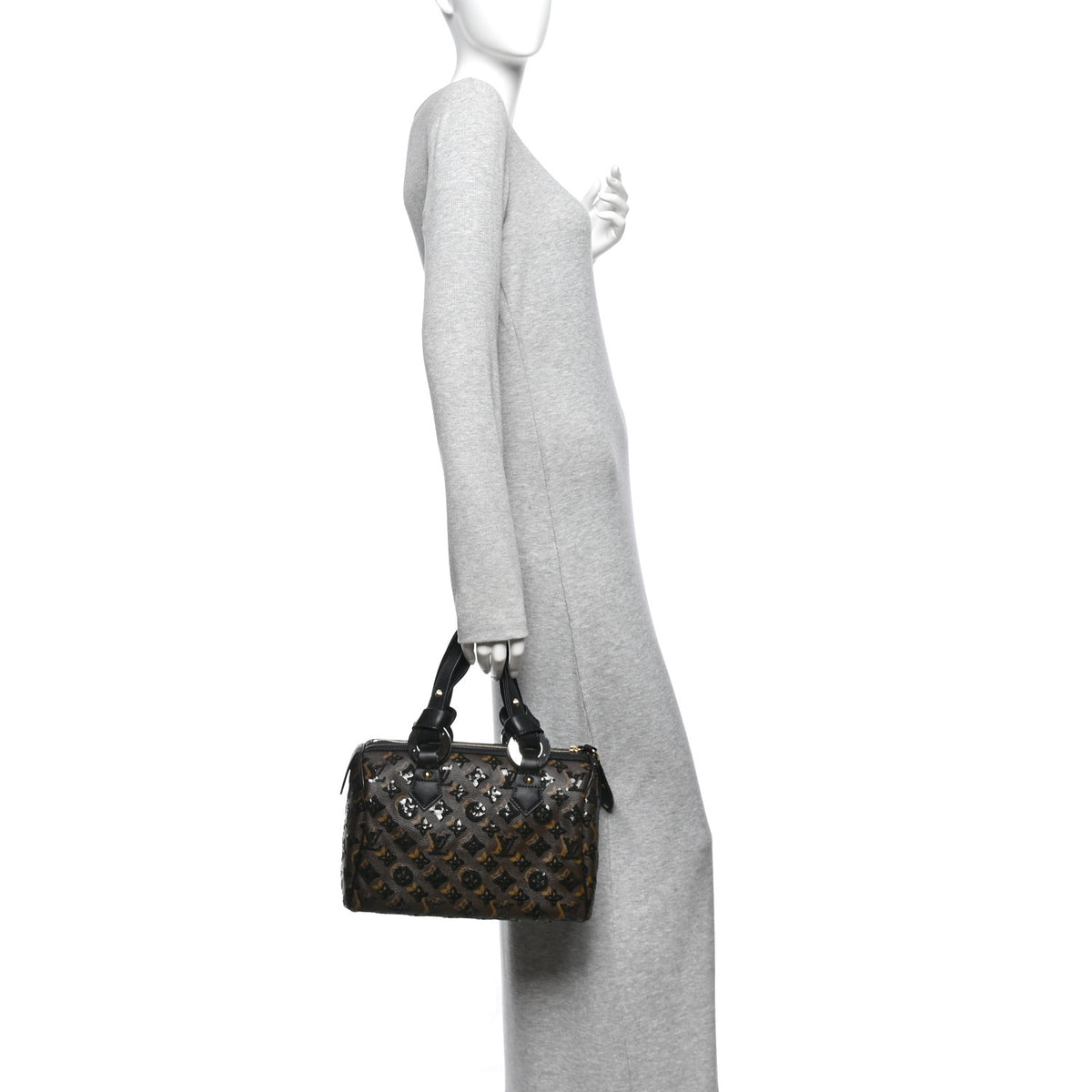 Monogram Sequins Eclipse Speedy 28 Black