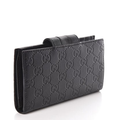 Gucci Guccissima Ladies Web Long Wallet Black 3 of 6