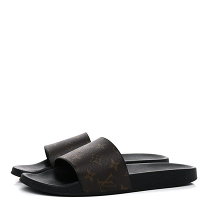 Louis Vuitton Rubber Monogram Mens Waterfront Mules 8.5 Macassar 3 of 16
