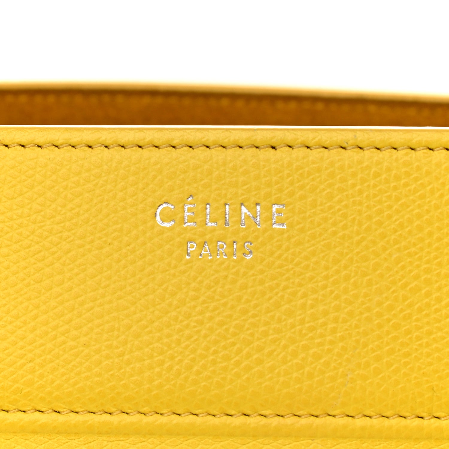 Celine Grained Calfskin Medium Phantom Luggage Yellow 5 of 16