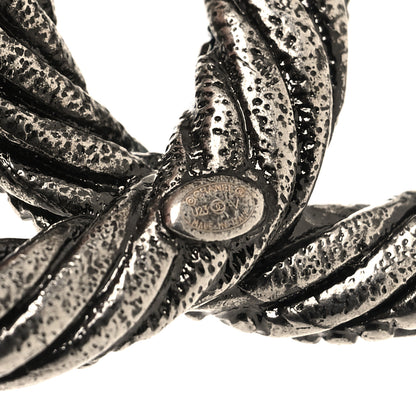 Chanel Ruthenium Twisted CC Brooch Silver 3 of 3