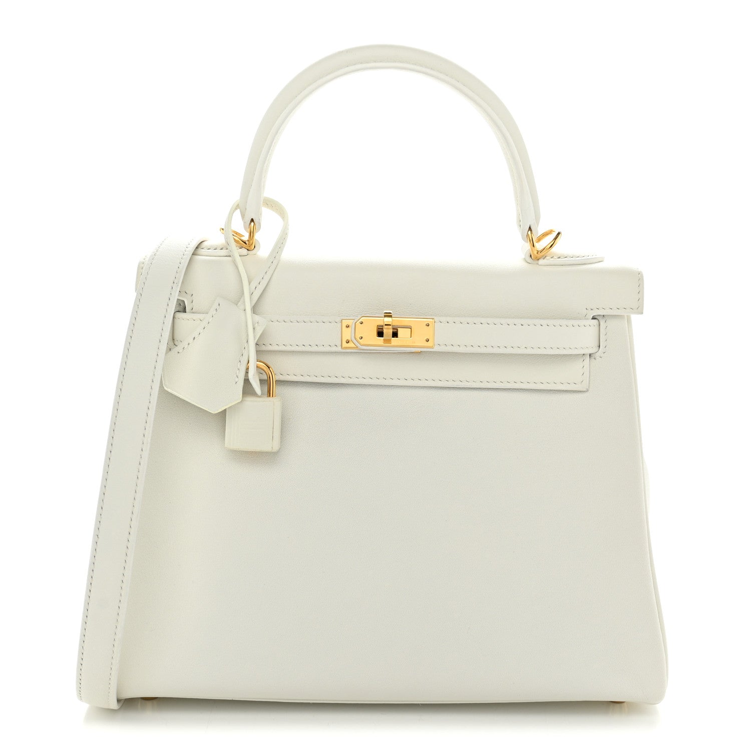 Hermes Swift Kelly Retourne 25 White 1 of 10