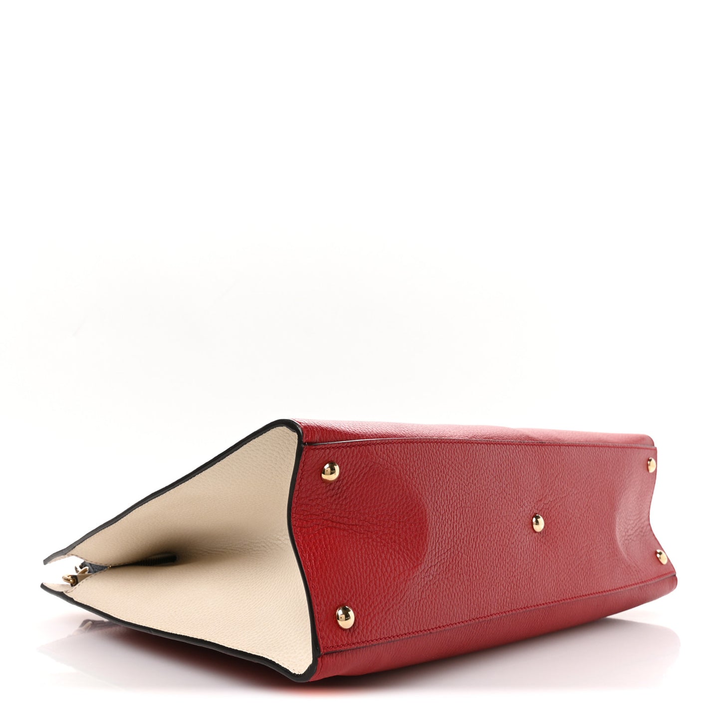 Dollar Calfskin Large Soho Top Handle Satchel Hibiscus Red Mystic White Blue