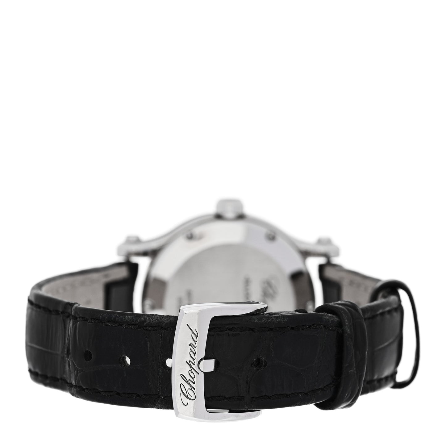 Stainless Steel Alligator 3 Diamond 30mm Happy Sport Quartz Watch