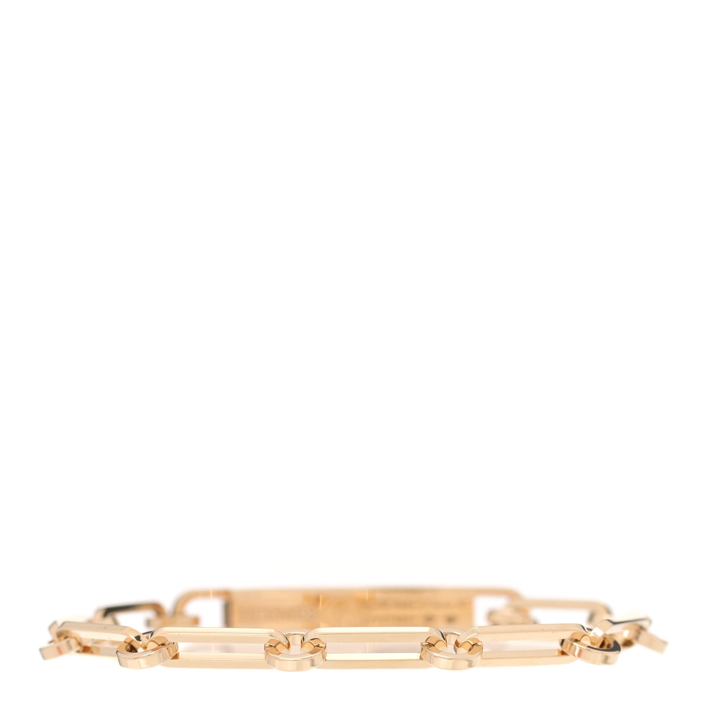 18K Yellow Gold Diamond Pave PM Kelly Chaine Bracelet ST
