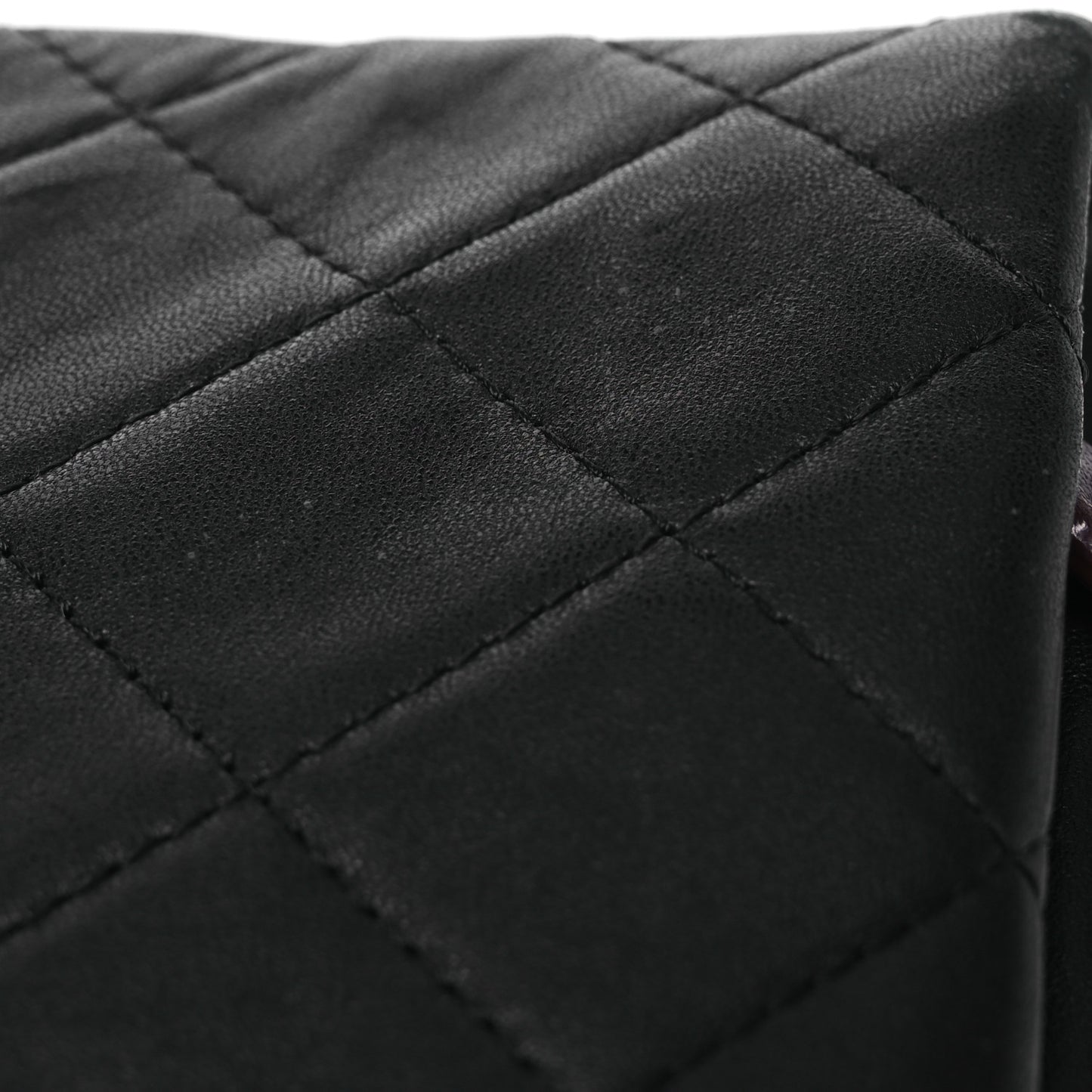Lambskin Quilted CC Beauty Clutch Black