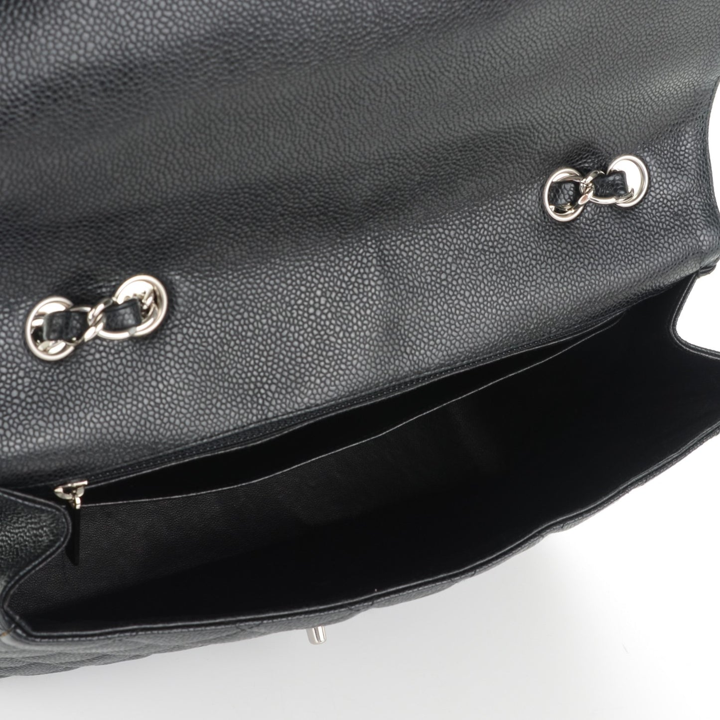 Caviar Quilted Jumbo Single Flap Black