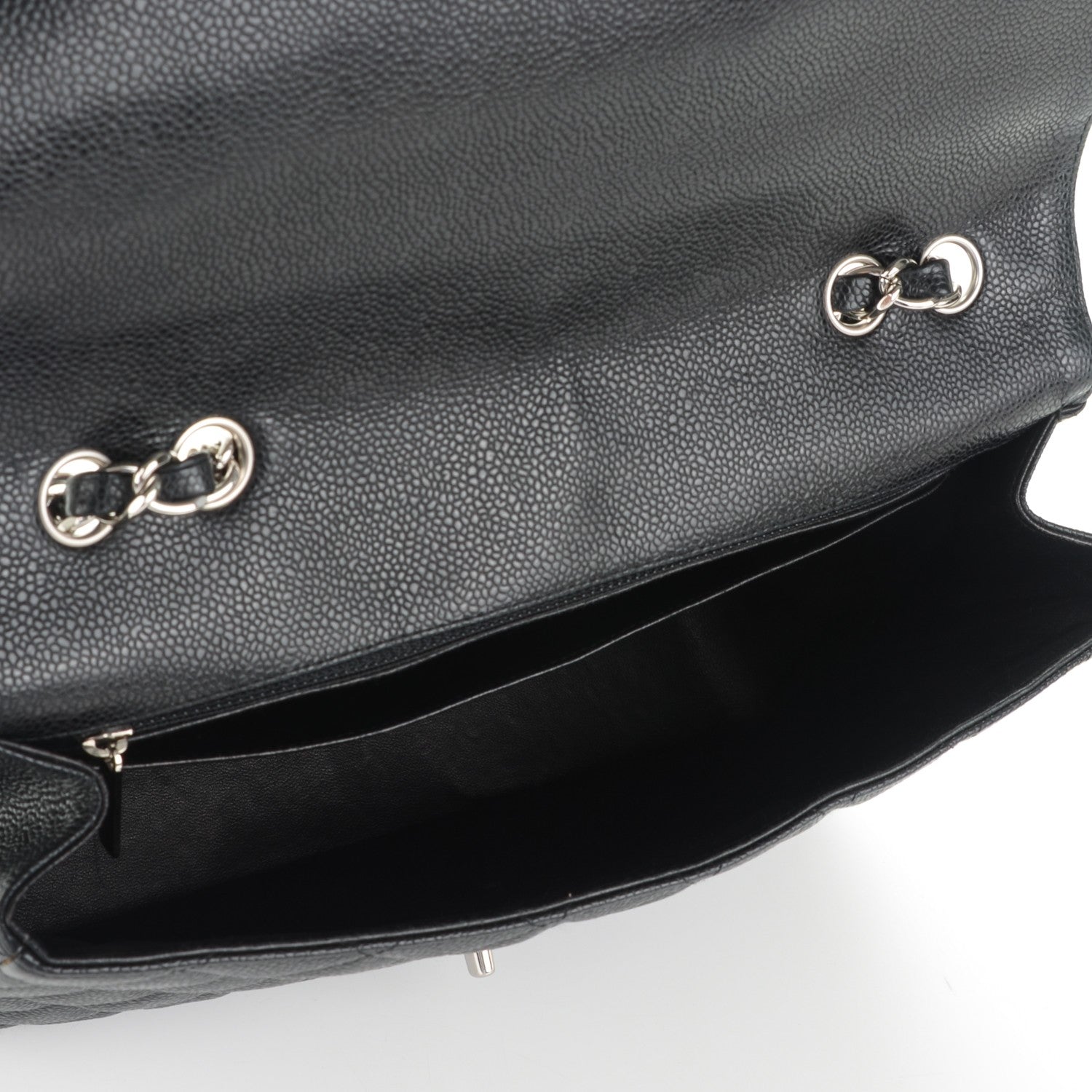 Chanel Caviar Quilted Jumbo Single Flap Black 5 of 7