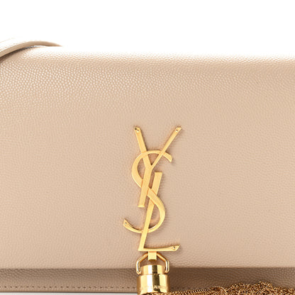 Saint Laurent Grain De Poudre Classic Monogram Kate Tassel Chain Wallet Dark Beige 7 of 10