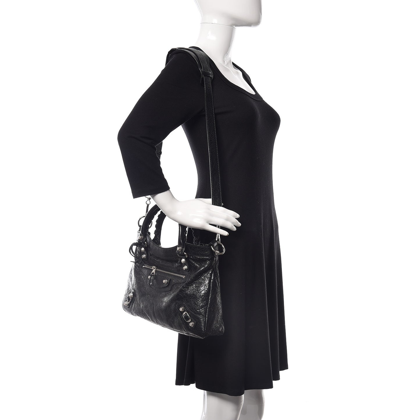 Agneau Giant 12 Silver Hardware Town Black