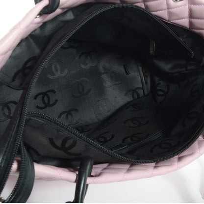 Chanel Calfskin Quilted Large Cambon Tote Pink Black 5 of 7