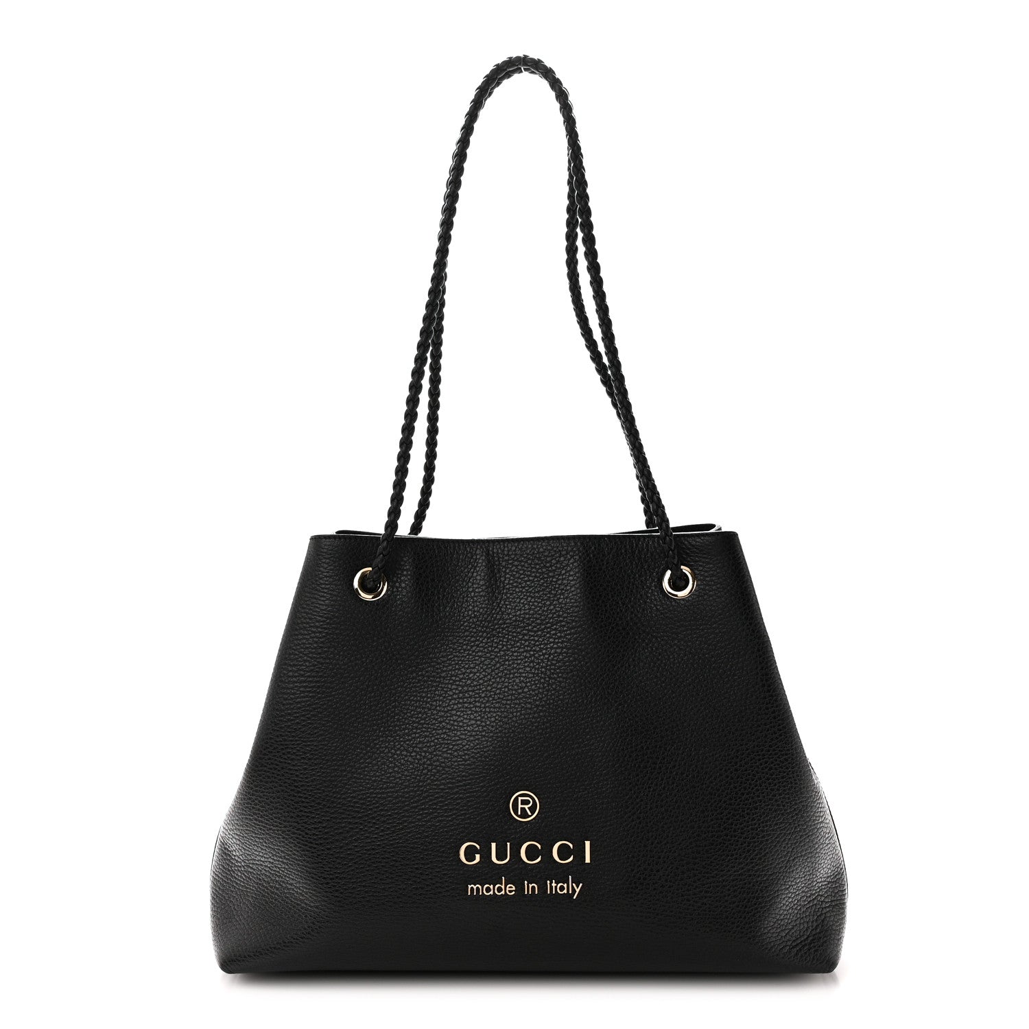 Gucci Calfskin Medium Braided Handle Gifford Tote Black 1 of 10