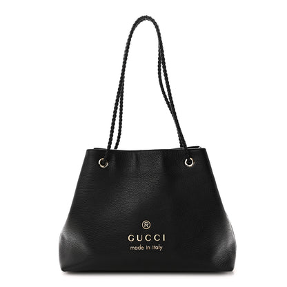 Gucci Calfskin Medium Braided Handle Gifford Tote Black 1 of 10
