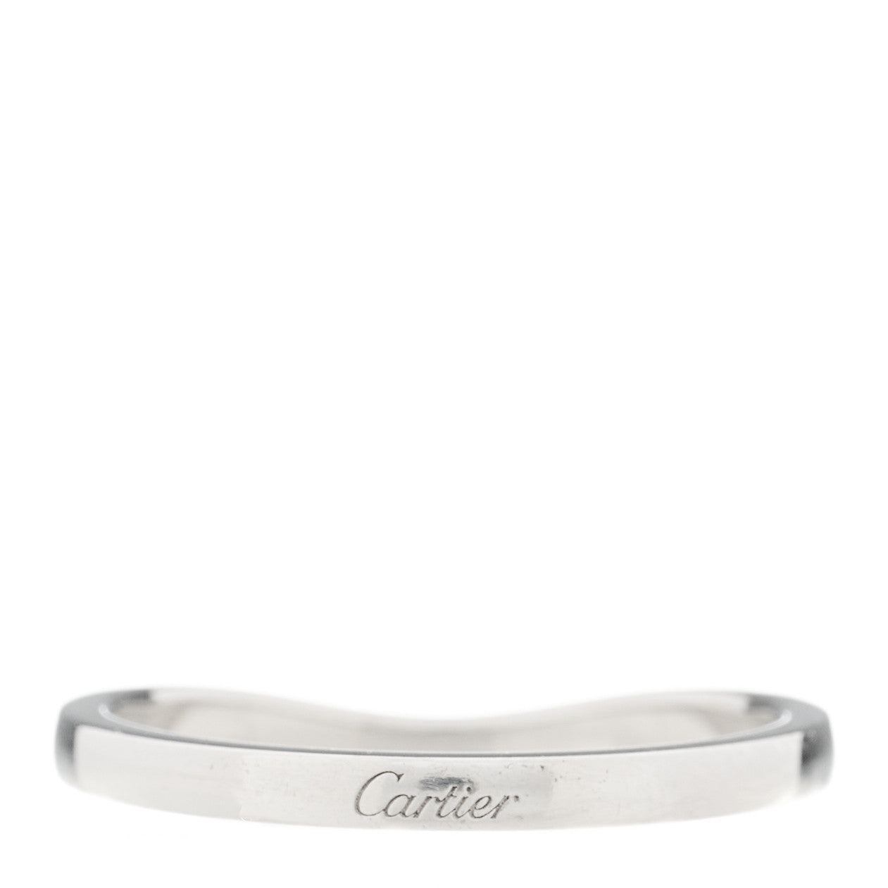 Platinum 2mm Ballerine Curved Wedding Band Ring 56 7.5