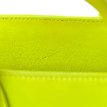 Saint Laurent Calfskin Nano Sac De Jour Neon Yellow 11 of 24