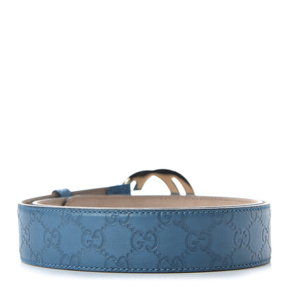 Gucci Guccissima Signature Interlocking G 40mm Belt 100 40 Deep Cobalt 2 of 5