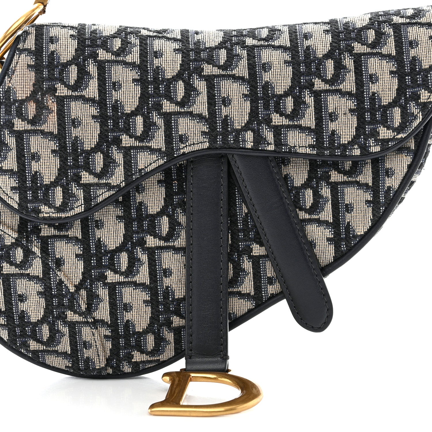 Christian Dior CHRISTIAN DIOR Oblique Mini Saddle Bag Blue 9 of 11