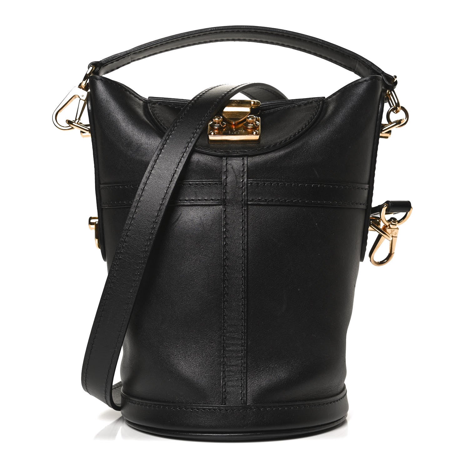 Louis Vuitton Calfskin Duffle Bag Black 1 of 10
