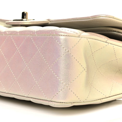 Chanel Iridescent Lambskin Quilted Medium Double Flap Ivory 10 of 11