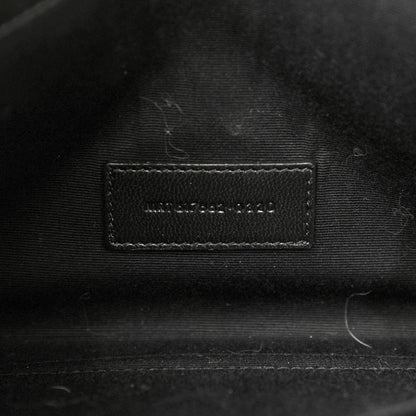 Saint Laurent Grain De Poudre Matelasse Chevron Monogram Envelope Clutch Black 7 of 7