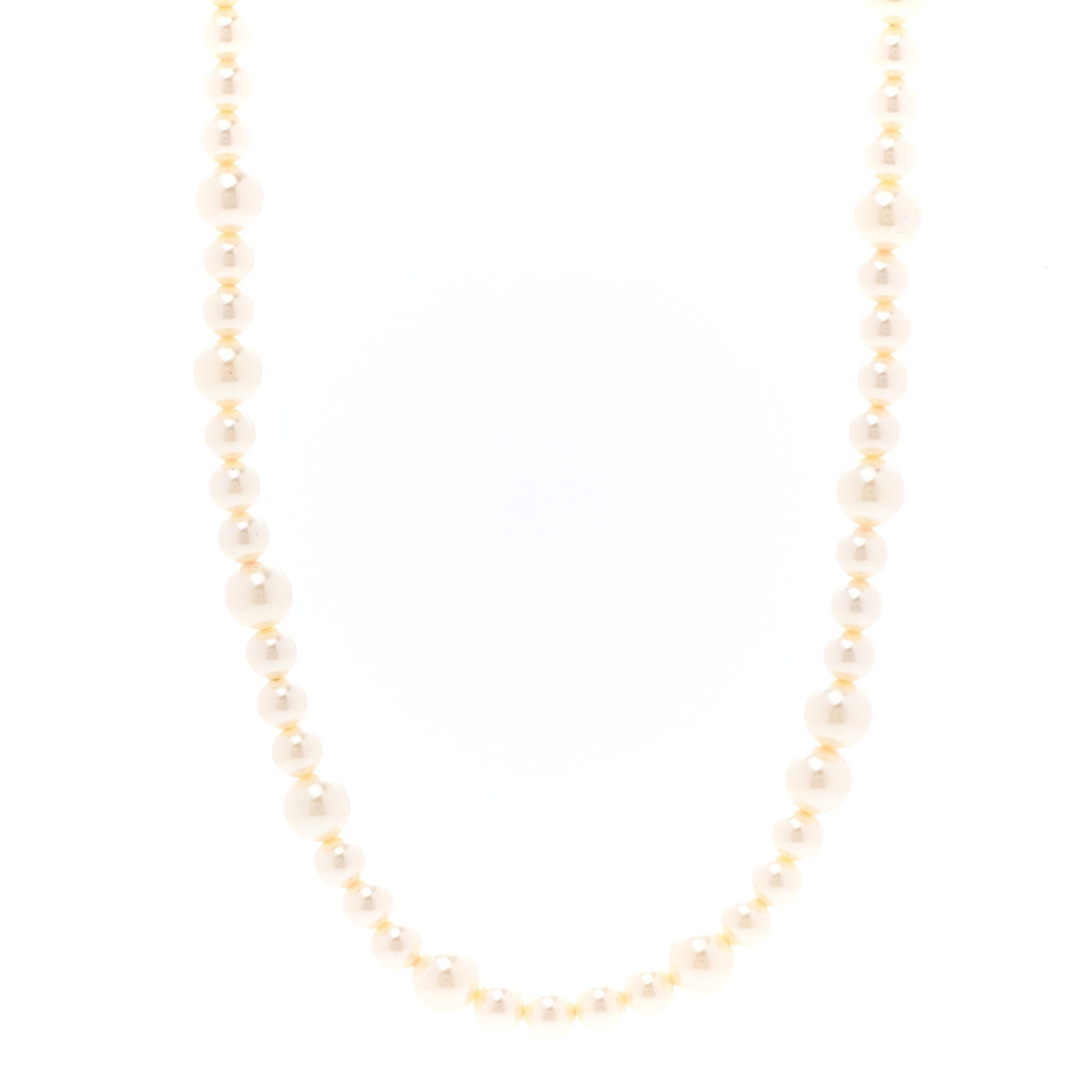 Chanel Pearl Crystal Dazzling Domino CC Necklace Gold Black 4 of 8