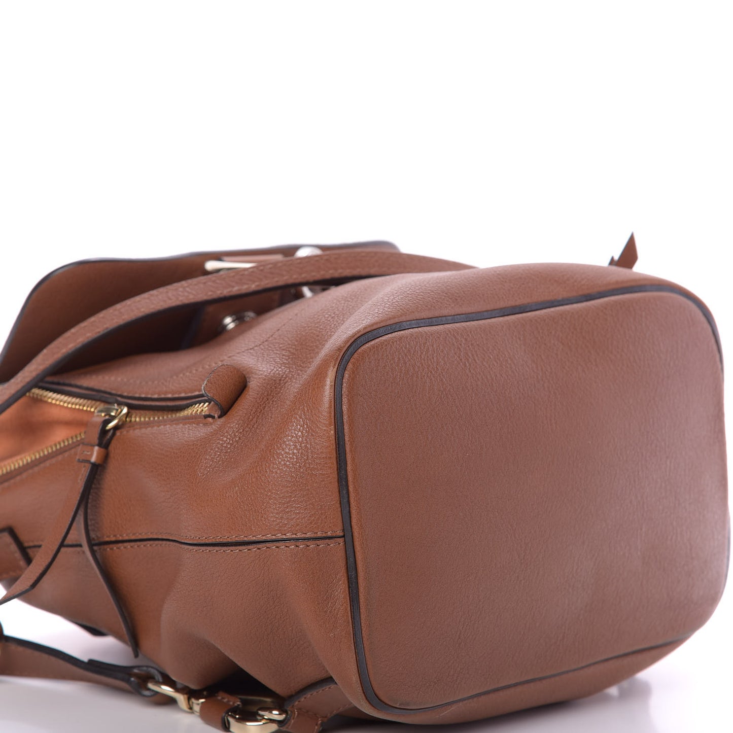 Suede Calfskin Small Faye Backpack Tobacco