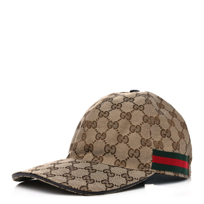 Gucci Monogram Web Baseball Hat S Beige Cocoa 1 of 5