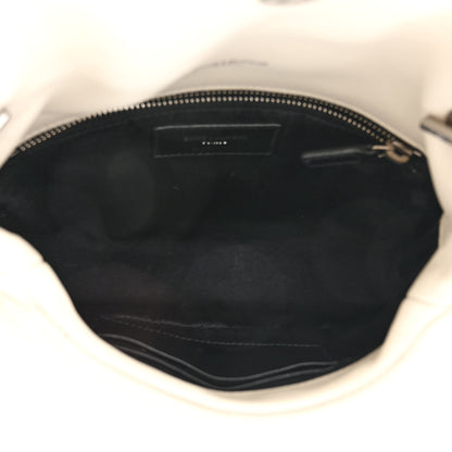 Saint Laurent Lambskin Quilted Toy Loulou Puffer Monogram Chain Satchel Blanc Vintage 5 of 10