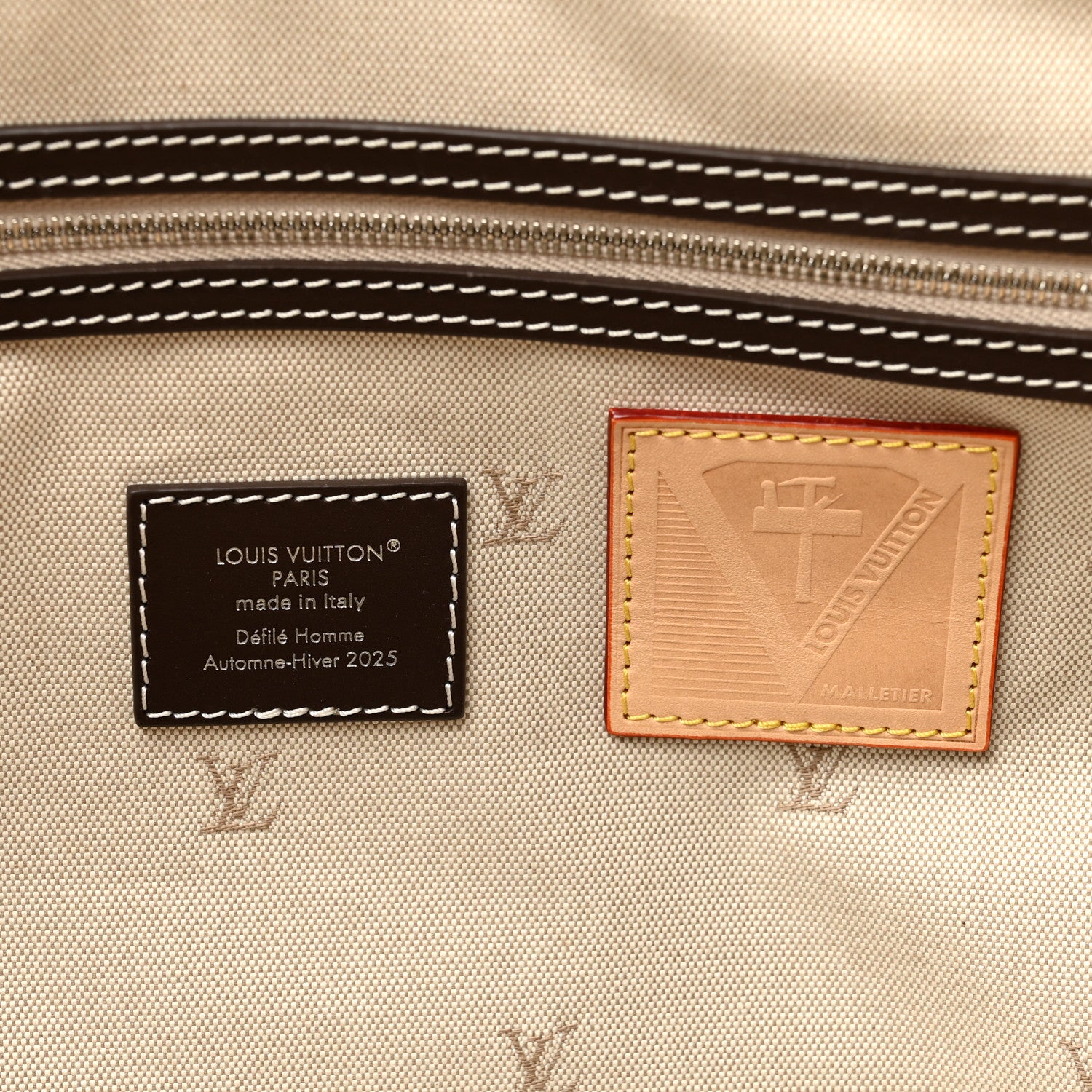 Louis Vuitton X NIGO Suede Monogram Keepall Bandouliere 50 Tan 5 of 12