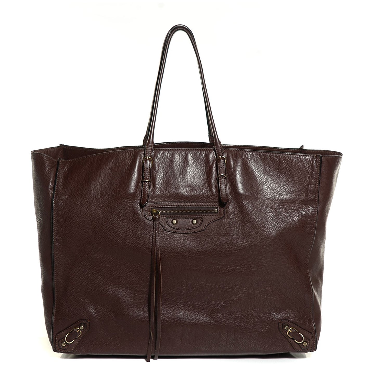 Veau Papier A4 Tote Chestnut