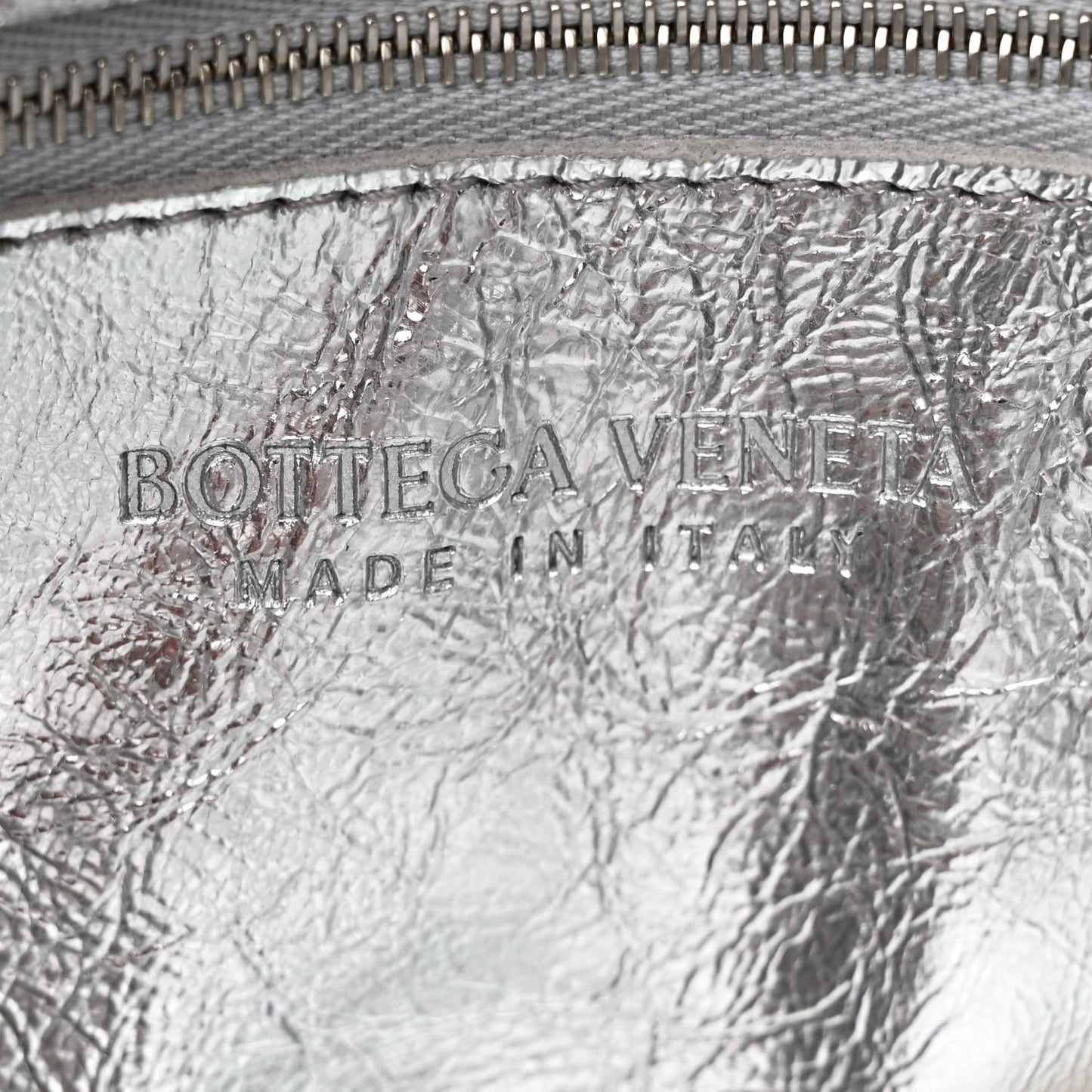 Metallic Lambskin Maxi Intrecciato Cassette Crossbody Bag Silver