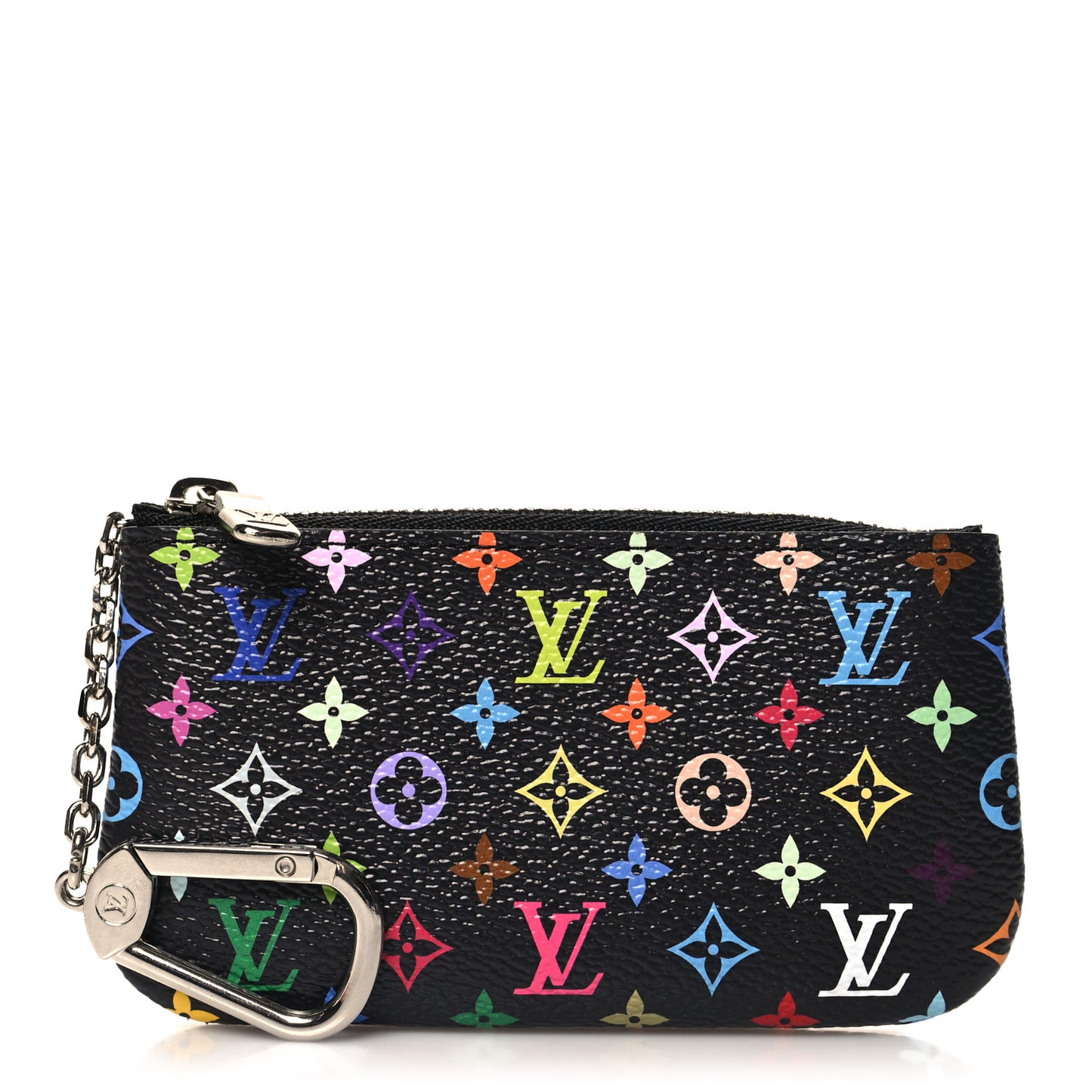 LV X TM Monogram Multicolor Key Pouch Black