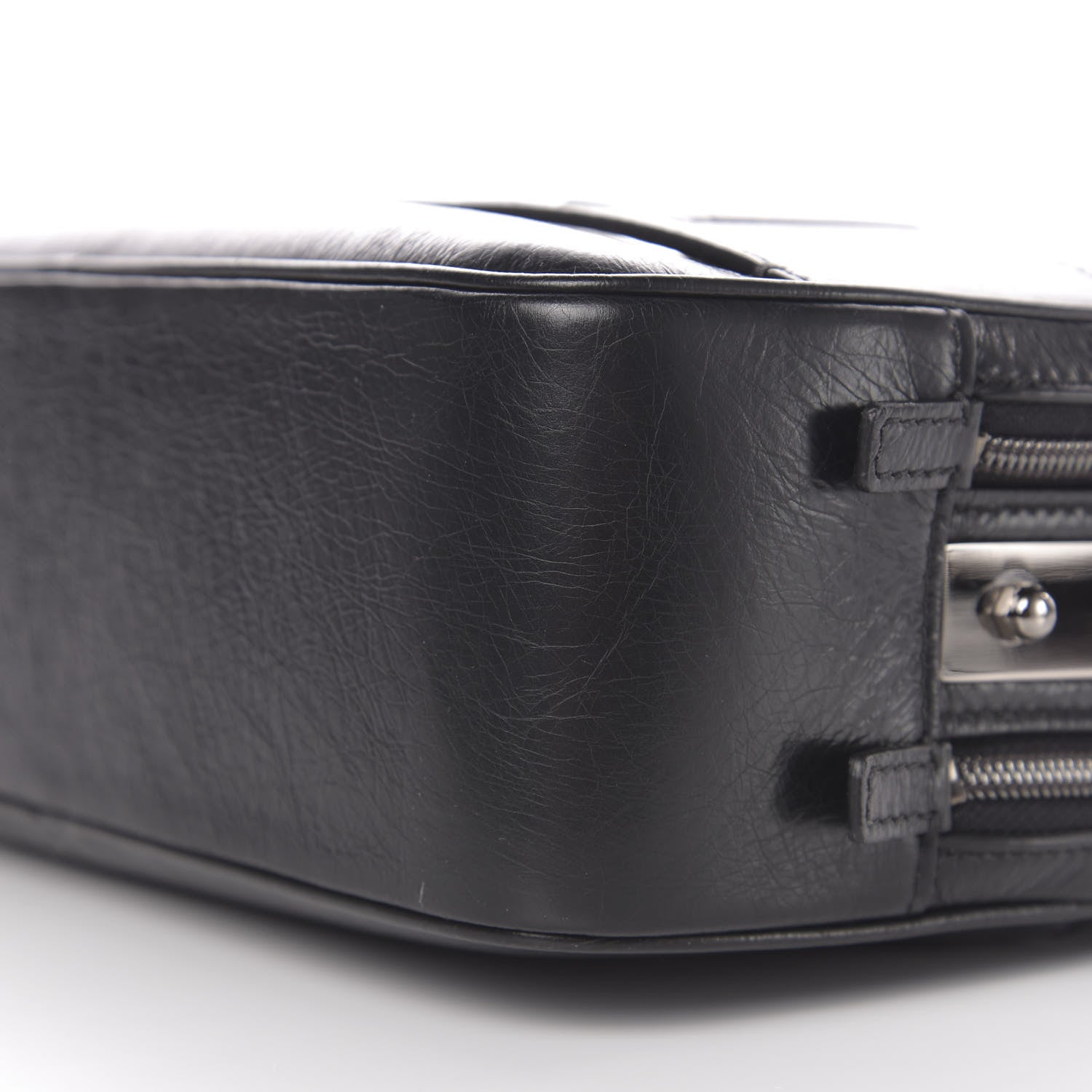 MCM Crushed Calfskin Logo Crossbody Bag Black 16 of 18