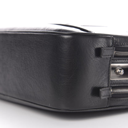MCM Crushed Calfskin Logo Crossbody Bag Black 16 of 18