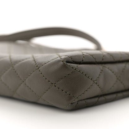 Saint Laurent Lambskin Quilted Gaby Zipped Pouch Light Musk 10 of 11