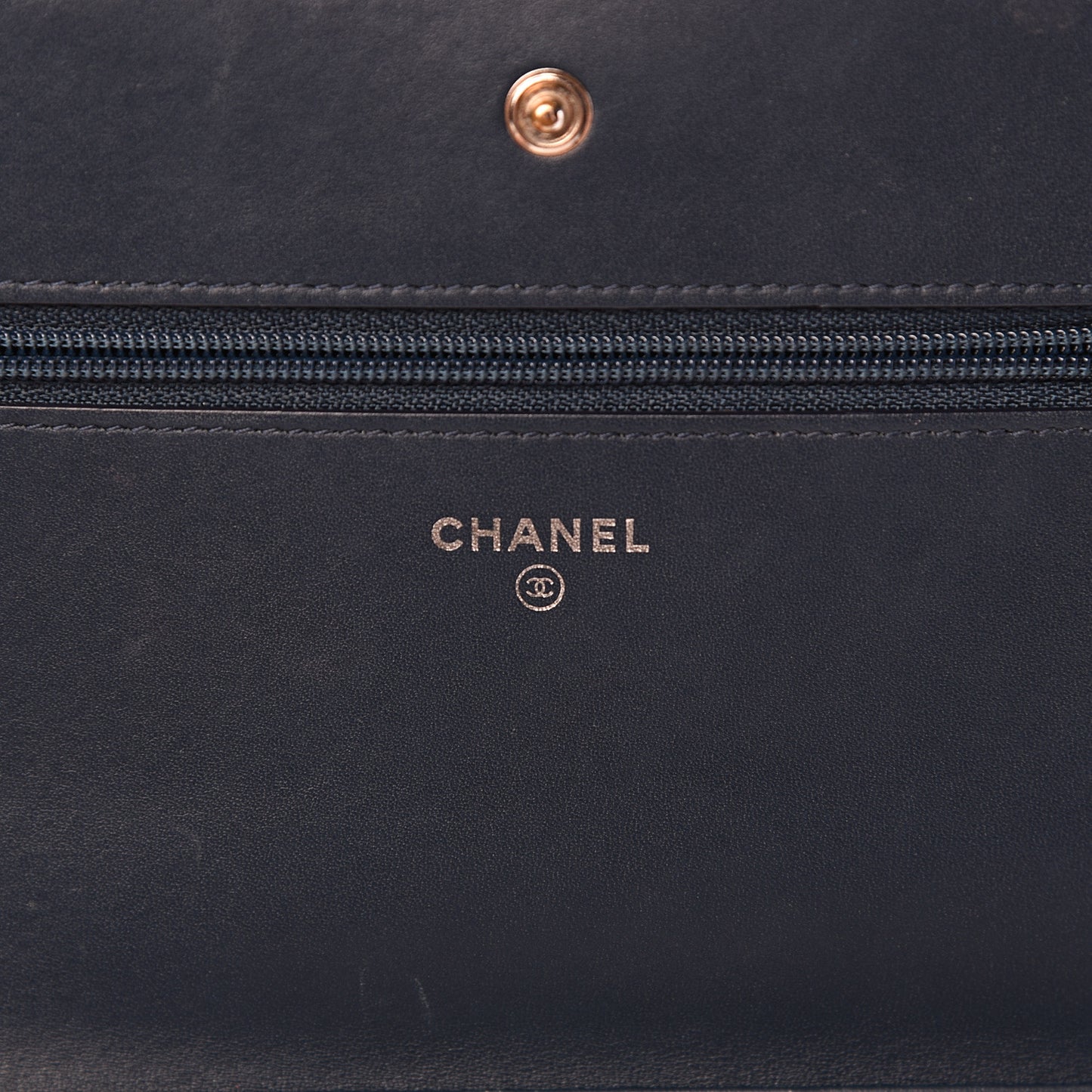 Glazed Calfskin Quilted Coco Boy Wallet On Chain WOC Blue