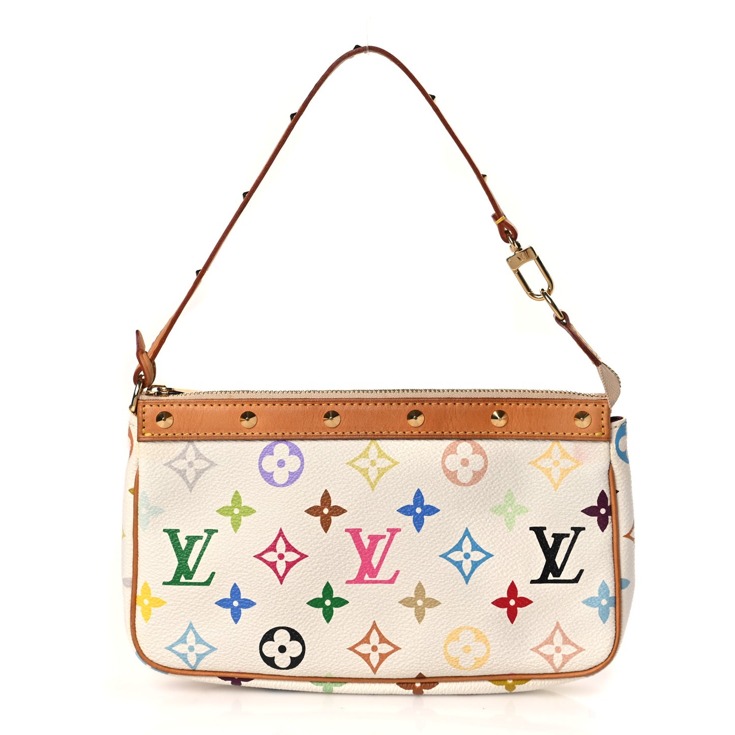 Monogram Multicolor Pochette Accessories White
