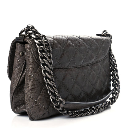 Chanel Glazed Caviar Flap Khaki 3 of 11