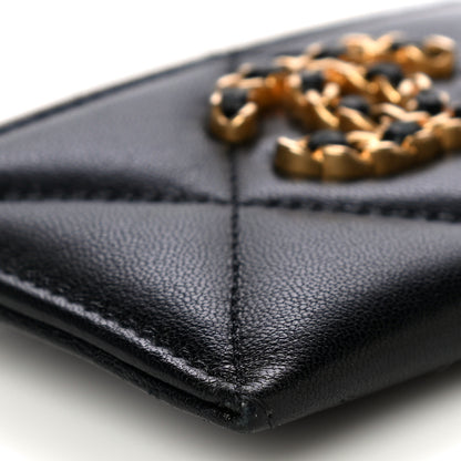 Chanel Lambskin Quilted Chanel 19 Card Holder Black 10 of 17